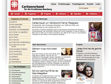 Tablet Screenshot of caritas-bamberg.de